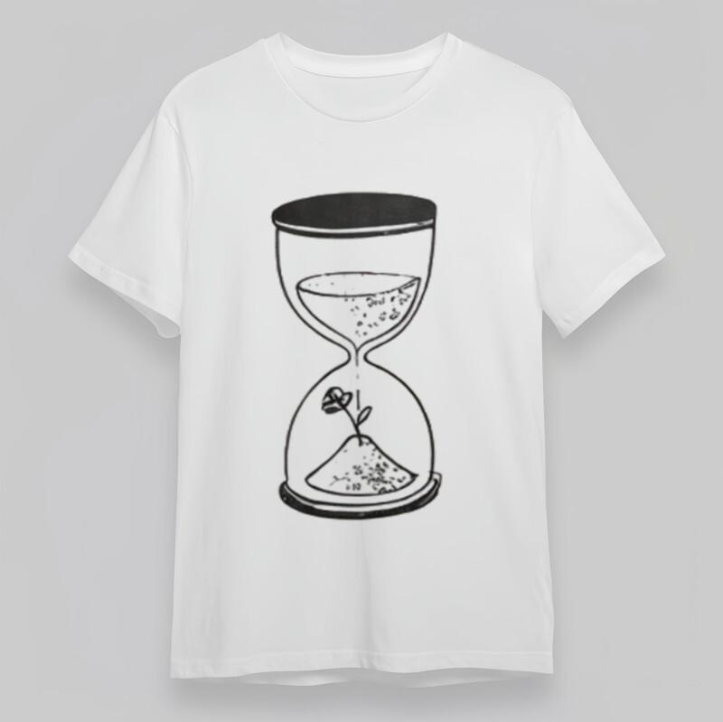 

Men s Fashion Classic T-Shirt Hourglass With Growing Plant Graphic Plus Size Tee L