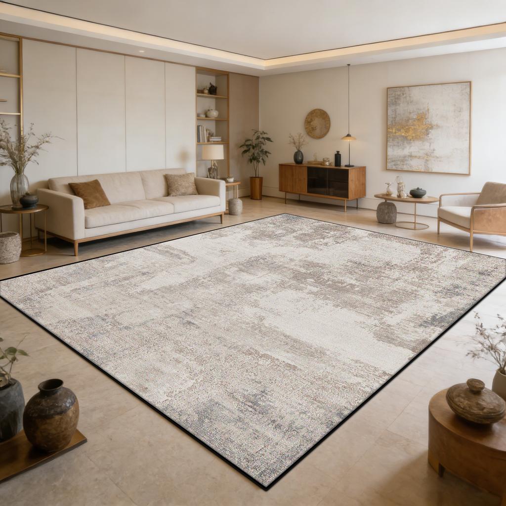 Abstract Decoration Large Area Living Room Rugs Ink Wash Light Luxury Washable Carpet for Bedroom Dining Room Non-slip Foot Mat