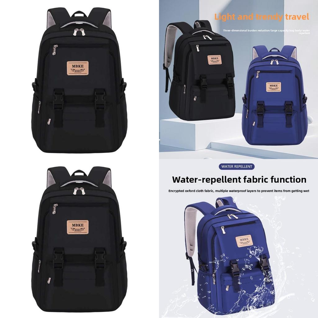 Unisex Oxford Cloth Large Capacity Mbke Letter School Backpack With Antiwater Tech For Education Use