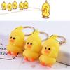 10 Pcs Yellow Rubber Ducky Keychains Duck Key Chains Mini Cute Novelty Key Rings Bag Pendants Car Pendants with Yellow Duck for Kids