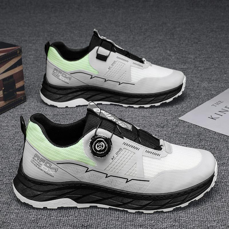 Summer Mesh Breathable Sports Trendy Shoes Platform Heightening Casual Personality Knob Shoelaces Dad Shoes Men's Shoes