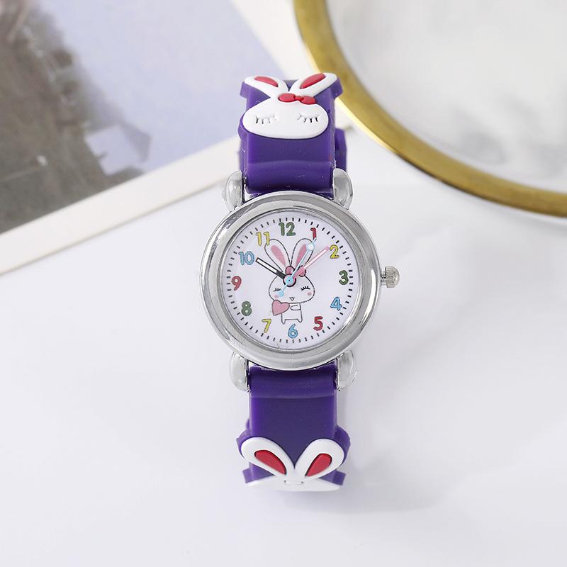 Cute Rabbit Multicolor Children'S Silicone Watch