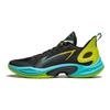 Li-Ning Superleichte 2024 Dragonfly Stoßdämpfung Rutschfest Leichtgewicht Rebound Low-Top Basketballschuhe Herren Sneaker Schwarz Grün ABAU011-2