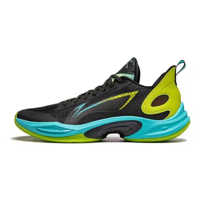 Super Leves 2024 Libélula Absorção de Choque Antiderrapante Leves Rebote Cano Baixo Sapatos de Basquete Tênis Masculino Preto Verde ABAU011-2