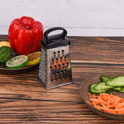 1pc Mini Size 4-Sided Stainless Steel Grater Professional Cheese Grater for Parmesan Cheese, Vegetables Kitchen Tools
