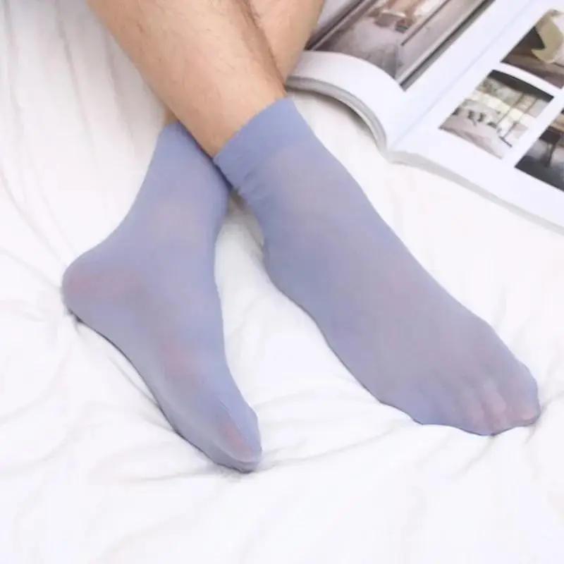 

1 пара Мужские дышащие короткие носки из бамбукового волокна Мужские носки-гольфы Деловые носки средней длины Короткие 1 Pairs light grey