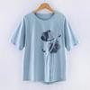 Women's Short Sleeve T-Shirt Cotton Loose Printing Female Tee Large Size Summer