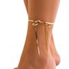Beautiful Bowknot Anklet Adornment Elegant Long Anklet Chain Accessory Adjustable Chain Anklet Bracelet for Women