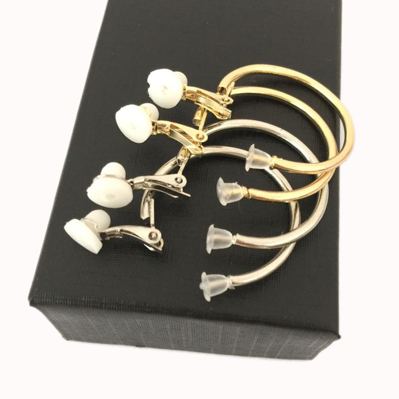 Women Hoop Earrings Classic Small Big Circle Trend Clip Earrings Without Piercing Fashion Gold Silver Plating Rings