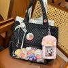 New Y2k Anime Polka Dot Ita Shoulder Bag Two-dimensional Large Capacity Cute Girl Transparent Tote Bag Otaku DIY Display Handbag