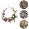 Zerodeko Door Wreath Garland Hoop Indoor Plants Artificial Garland Anthurium The Flowers Iron Metal Hoop Wreath Front Door Hoop Wreath