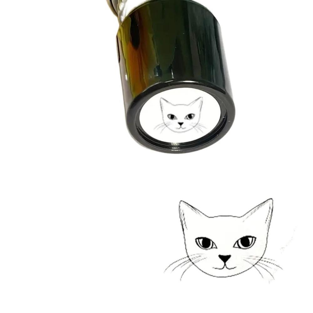 Cat Designs Black Cat Stamp Diary Collage Cartoon Stamps Durable Kitten Stamp  Stationery