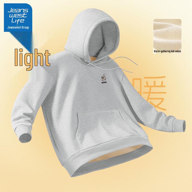 JEANSWEST LIFE Men s Plush Hooded Sweatshirt 2XL