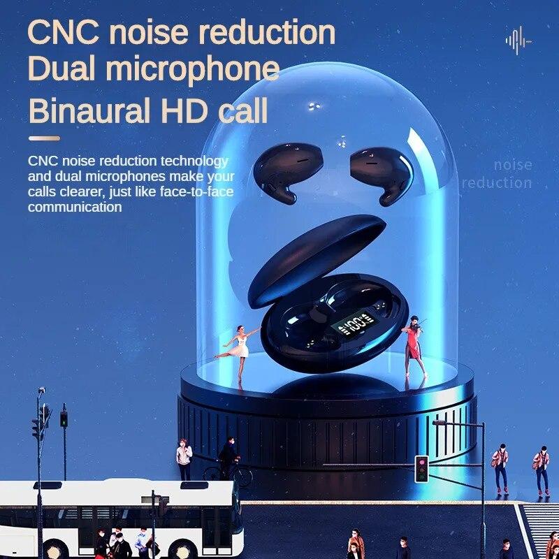 Invisible Sleep Wireless Earphone TWS Bluetooth 5.3 Headphones Hidden Earbuds IPX5 Waterproof Noise Reduction Sports Headset