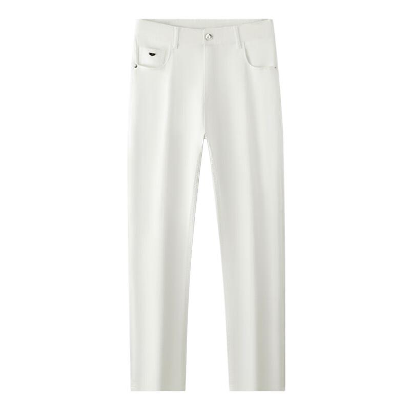 MONTAGUT Men's JG White High-Elastic Denim Pants