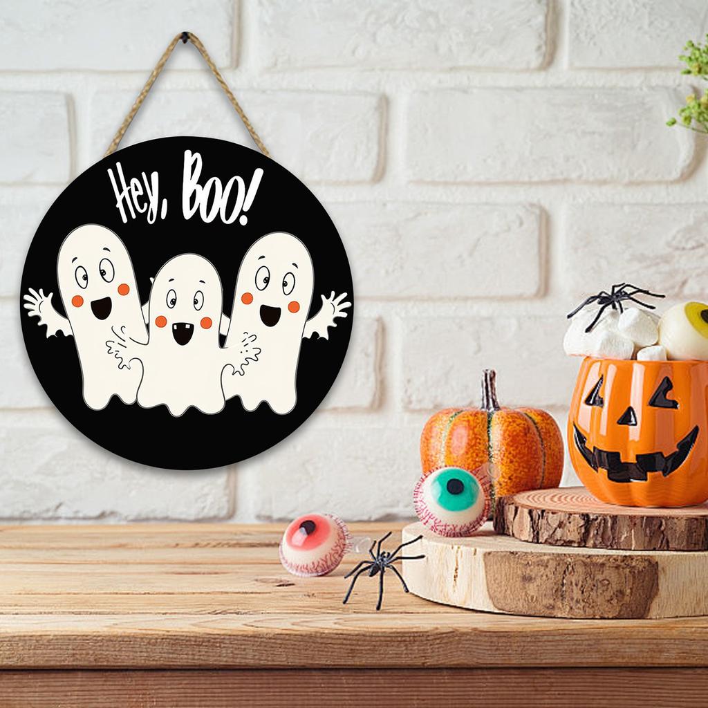 Wall Hanging Halloween Party Decoration Wooden Hanging Cross-border Pendant Festival Door Number Crafts