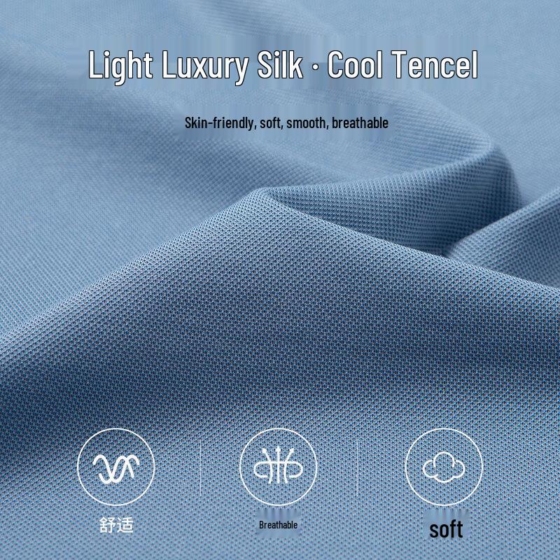 Hodo Men's Luxury Silk & Tencel Pique Polo Shirt