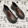 High-end autumn light-soled business leather shoes men's cowhide round head trend fashion casual men's leather shoes