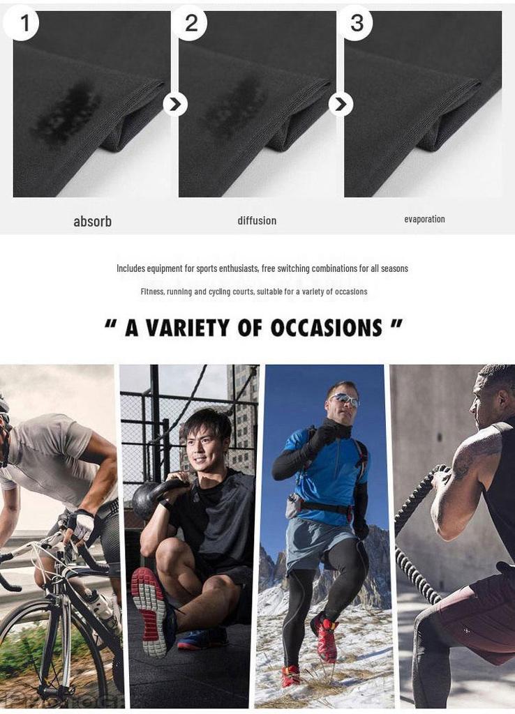 Men's Quick-Dry Long Sleeve Compression Shirt for Basketball, Football, and Running