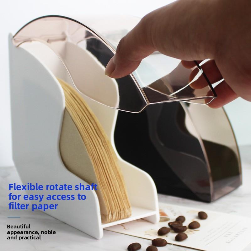 Plastic Dust-proof Filter Paper Box Filter Paper Holder, Coffee Shop Filter Paper Rack Filter Paper Dust-proof Storage Box Storage Rack