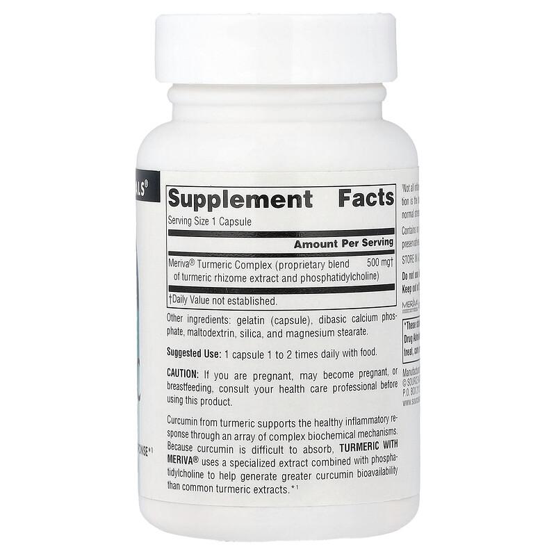 Turmeric With Meriva®, 500 Mg, 30 Capsules
