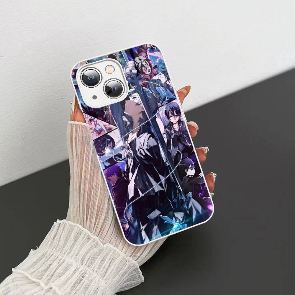 

TV Anime Sword Art Online Tempered Glass For Iphone 14 13 12 11 Pro Mini XS MAX 14Plus X XS XR Cover iphone 12