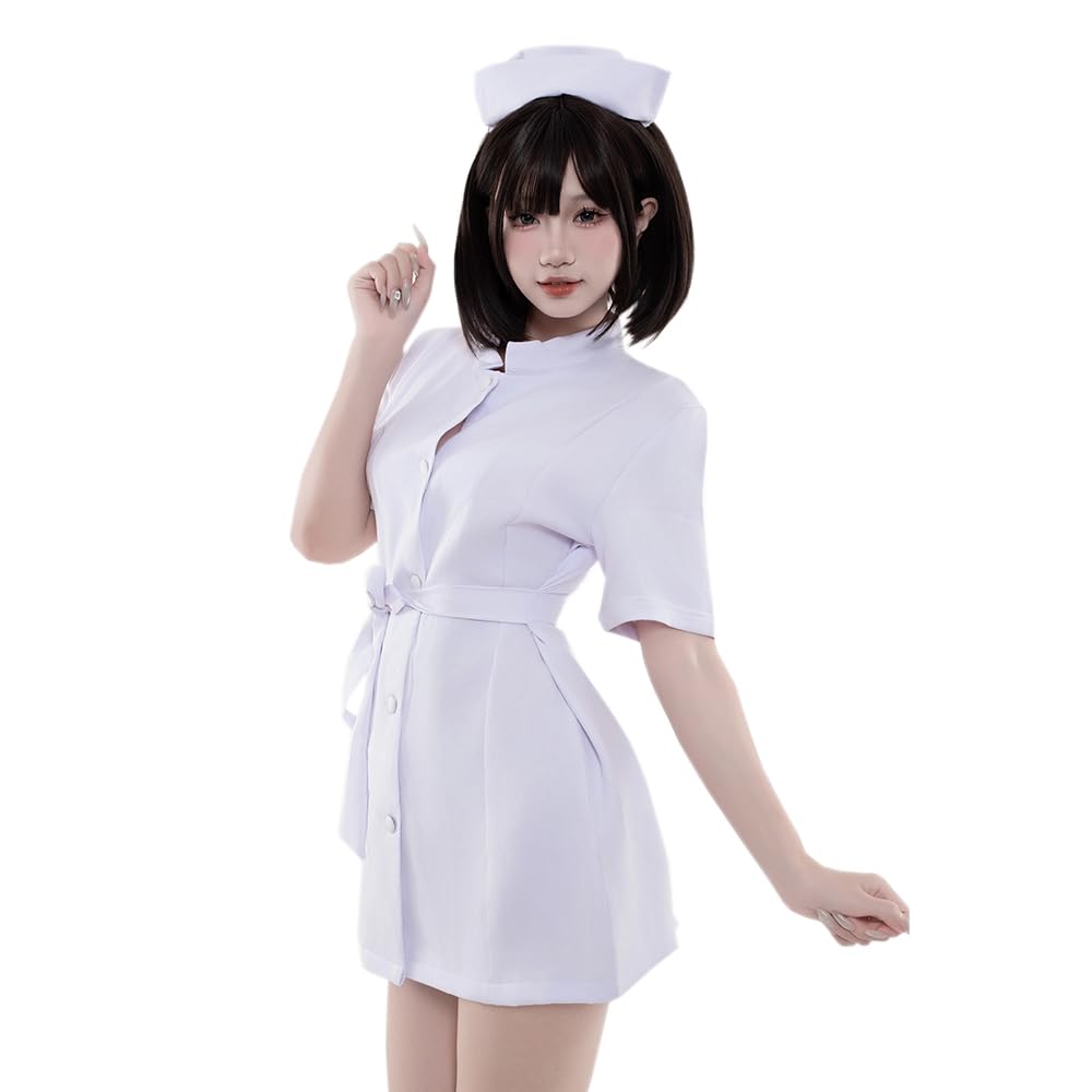 Cosplay Erotic Nurse Uniform Nurse Sexy Cosplay Extremely Naughty Angel In White Coat Maid Cute Temptation Moe Bondage Sensual Underwear Lingerie One
