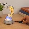Unique Birthday Gifts Snake Shaped Desk Lamp, Resin LED Table Light with RGB Color Atmosphere Lamp Changing, Faux Crystal Ball for Bedroom Office