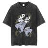 Soul Eater Manga T Shirt Death the Kid Print Tshirt Vintage Washed Streetwear  Women Clothes Oversized Cotton Tee Shirt
