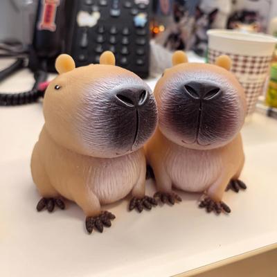 Kapybara Relax Mačkacia Hračka Odolný Tpr Materiál Pomalý Návrat Hračka na Redukciu Stresu Kapibala Štipkanie Hudba Stolová Dekorácia Ozdoby
