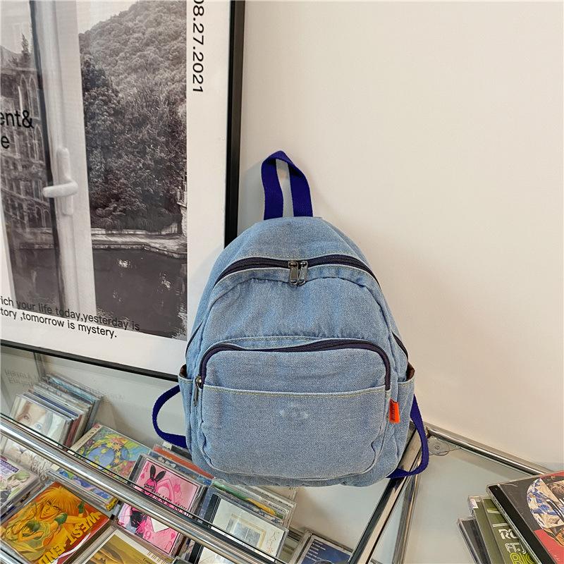Women's Backpack Small Female School Bagpack Mini Fashion Denim Backpacks for School Teenagers Girls Woman 2023 Rucksack Mochila