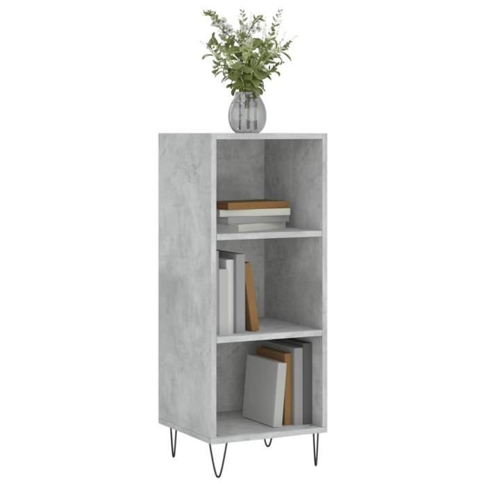VidaXL Buffet gris béton 34,5x32,5x90 cm bois d'ingénierie 828728