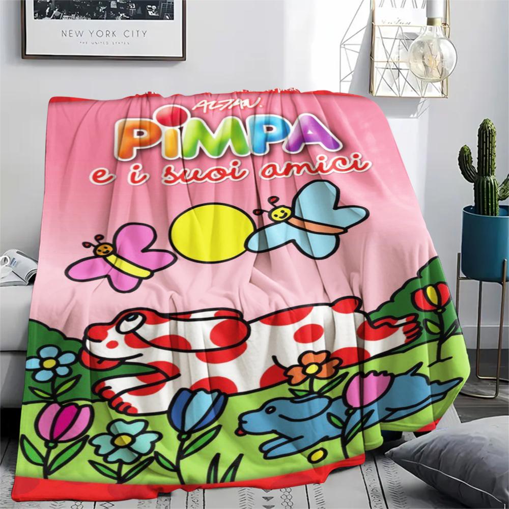 1 Stück Pimpa-Print Flanelldecke, Hohe Qualität, Bequem für alle Jahreszeiten, Heimdekoration, Wärme und Komfort, Perfekt für Weihnachtsgeschenke109