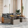 VidaXL Garden Lounge Set with Cushions 6 Pcs, Patio Sofas, Patio Furniture Set, Outdoor Furniture, Grey 3276245