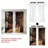 Charming forest library printed curtains, suitable for home decoration in bedrooms and living rooms