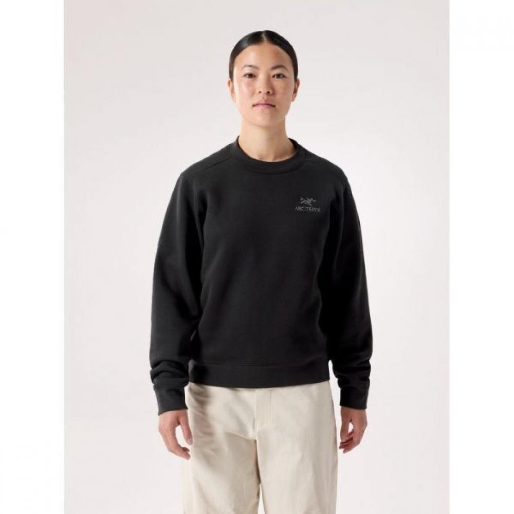 Arcteryx Women S Fleece Emblem Crew 4200837 BLACKLG