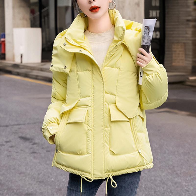 Autumn and Winter Fashion Women's Bread Jacket Short Down Cotton Jacket Korean Version Loose Casual Cotton Jacket Jacket Cotton Coat