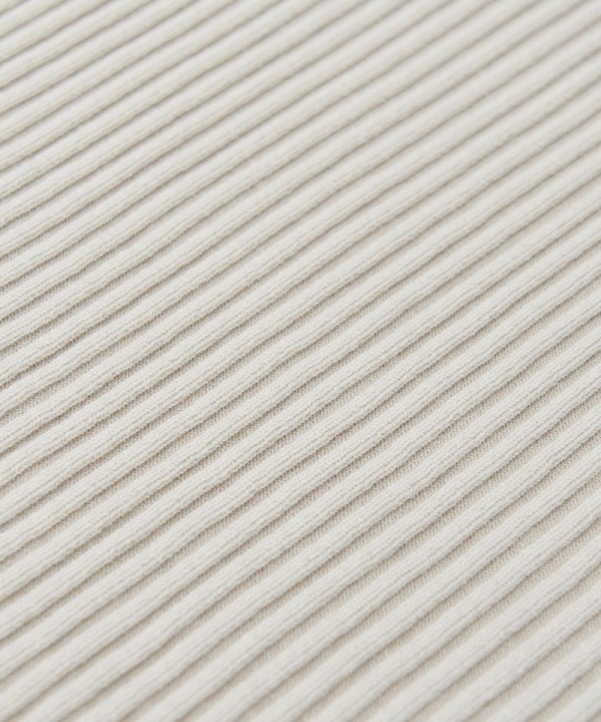 Emelbi Women'S Basic Street Rib Short Sleeve Knit Bos (Cream)