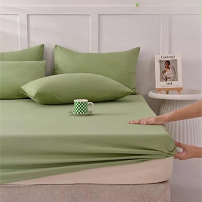 

Простыня на резинке, ультрамягкий удобный чехол для матраса с резинкой для односпальной кровати размера «queen-size» и двуспальной кровати размера «king-size» 180x200cm зелёный