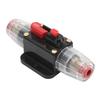 Circuit Breaker Audio Fuse Inline Holder Manual Reset 12V‑48V for Car Audio Sound Amplifier RV Home Marine Boat Truck