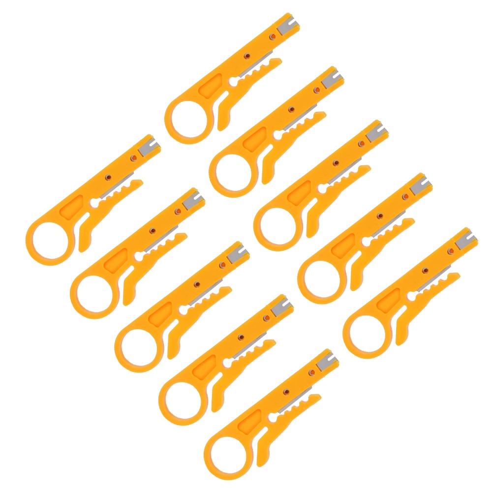 10Pcs High Efficiency Mini Wire Stripper Multifunctional Portable Crimping Pliers Durable Network Tool Daily Use
