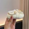 Baby Girls' Velvet Cotton Shoes: Soft Sole, Elastic Band, Non-Slip Shoe Covers for Autumn/Winter (0-1 Year)