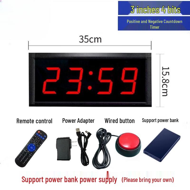 3-inch 4-Digit LED Countdown Timer