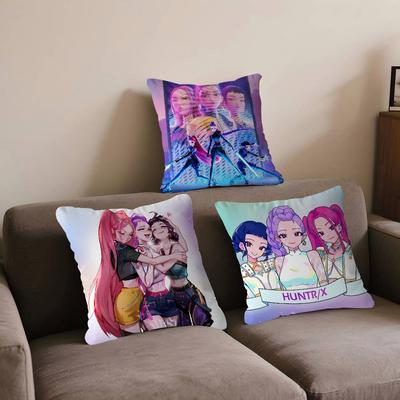 Federa per cuscino KPop Demon Hunters, regalo per bambini, decorazione per camera da letto, divano, sedia, sedia
