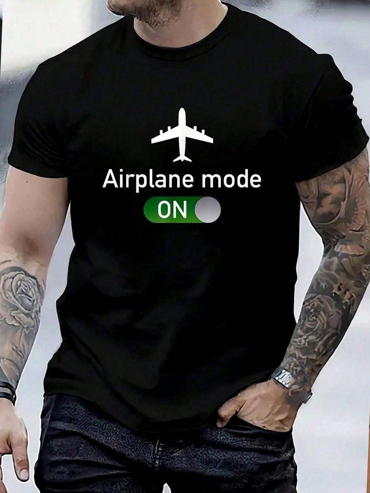 

Airplane Mode on Pilot Passenger Airplanes Aeroplanes Airline Plane Airshow Gift Unisex T-Shirt Crewneck Casual Cotton Clothes 5XL різнокольоровий