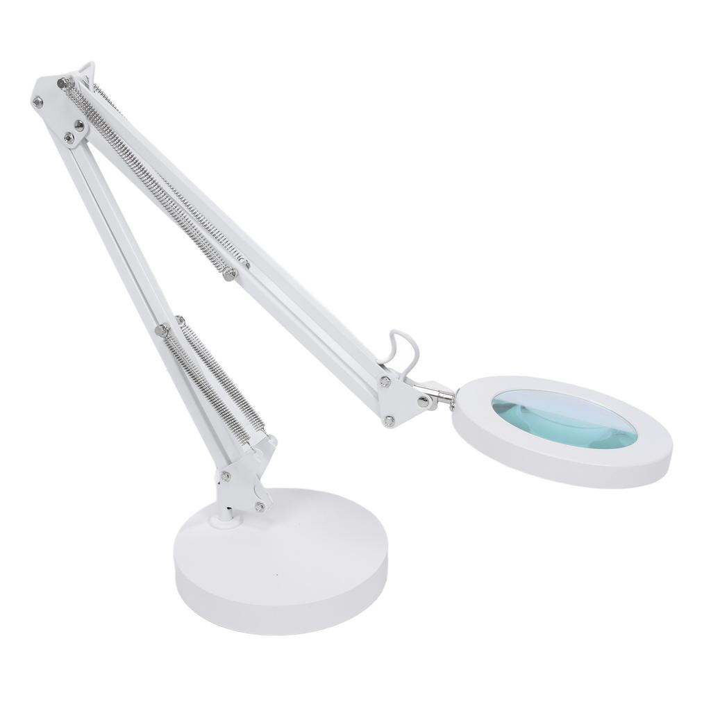 Desktop LED Light 3000K‑6000K 10 Brightness 72 Light Chips Beauty Swing Arm Lamp with 5X Magnifying