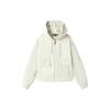 Solid Color Pocket Knit Zip-Up Hoodie Women Outerwear Yellow Cream F11W317503F-IV