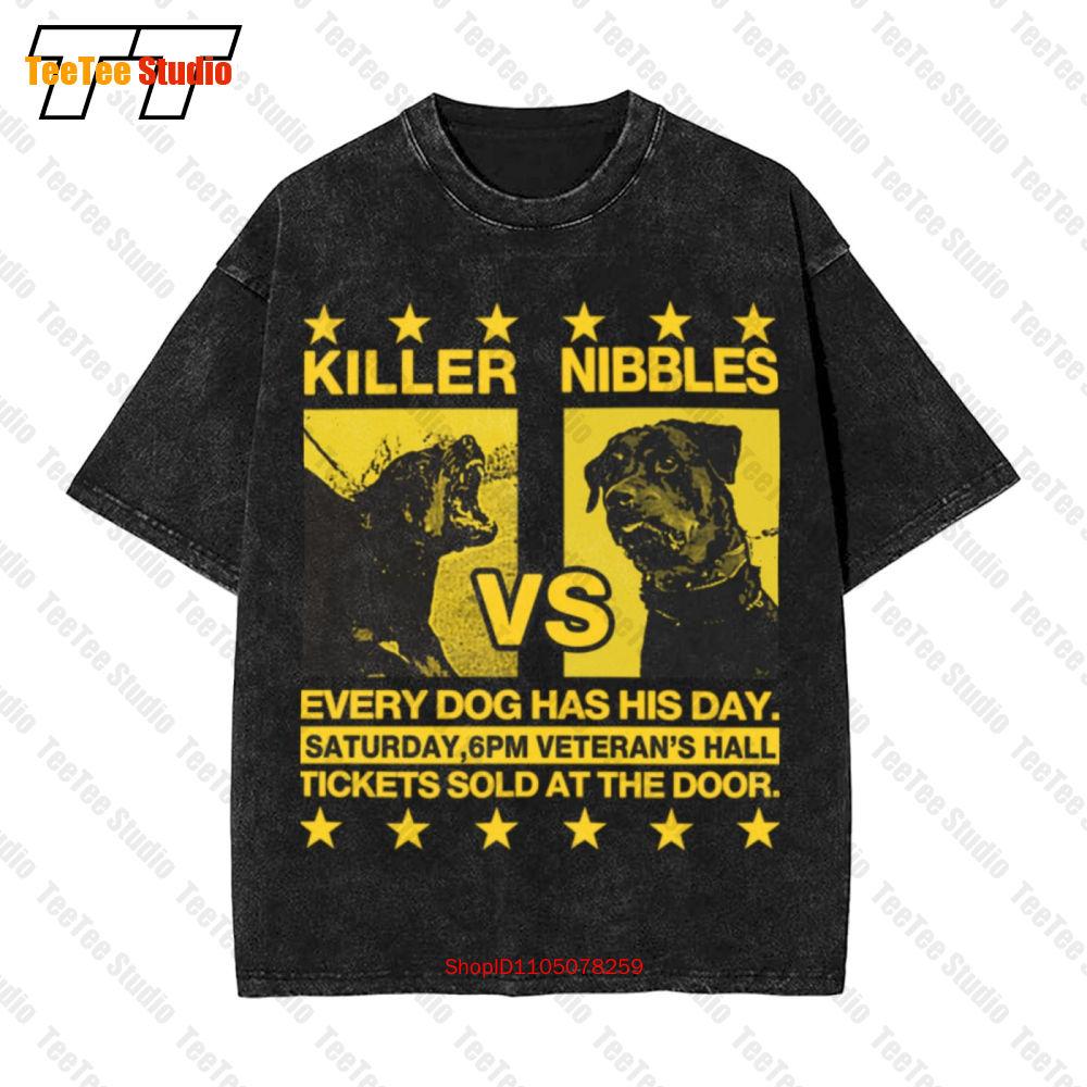 Killer Vs Nibbles Half Baked Comedy Movie Vintage Oversized TShirt SZB S