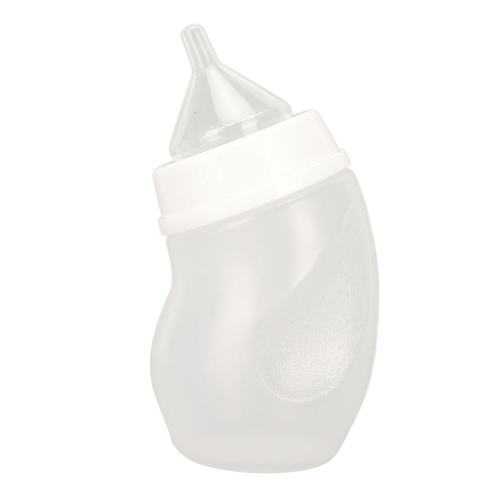 Pet Feeding Bottle Professional Soft Silicone Nipple Curved Nursing Bottle Kits for Newborn Kittens Puppies