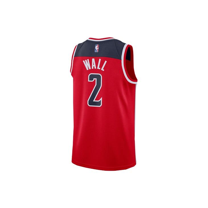 Nike Nba Ikoniczna Edycja Washington Wizards John Wall Koszulka do Koszykówki Męskie Góry Czerwony CD0060-657